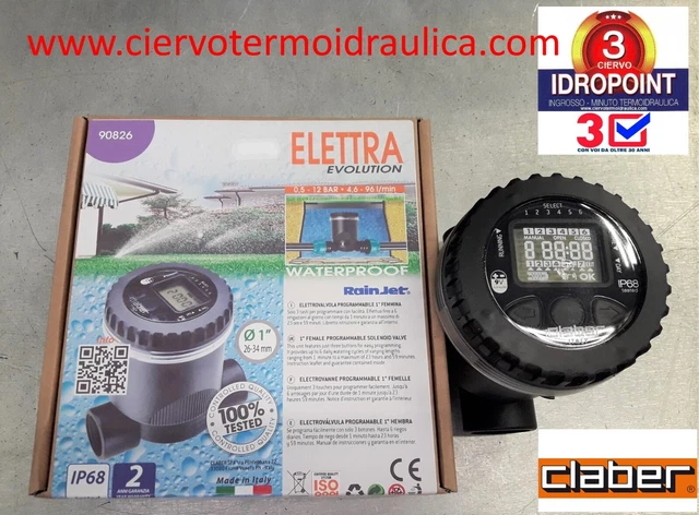 Centralina Programmatore Irrigazione Claber Elettra Evolution 90826
