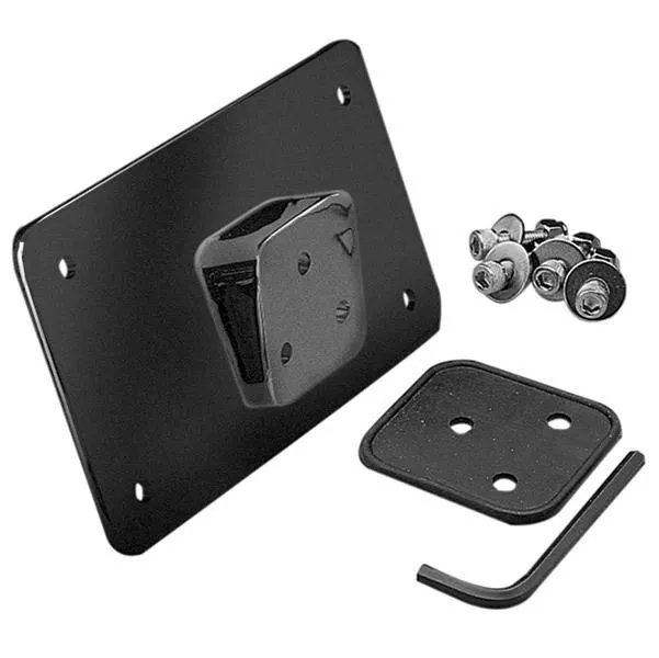 Black Laydown Licence/Number Plate Holder fits Harley Mount or Custom Bike