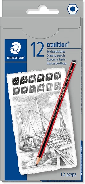 Lápiz de grafito STAEDTLER 110 C12-1 Tradition para dibujar y dibujar - surtido