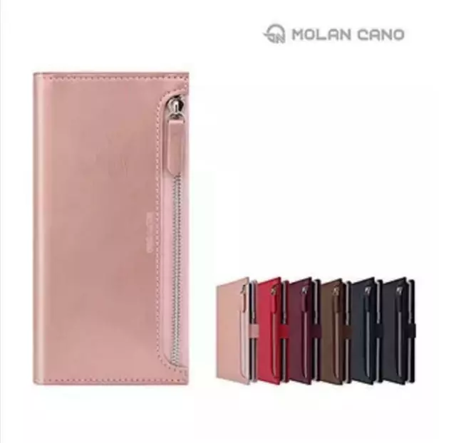 Fit iPhone X Molan Cano Bestie Zipper Diary Silicon Gel Cover Wallet flip Case