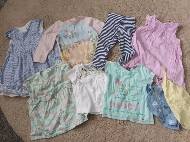 John Lewis F&F Next Baby Girls  Bundle 9-12 Months 9 Items (Ga2)