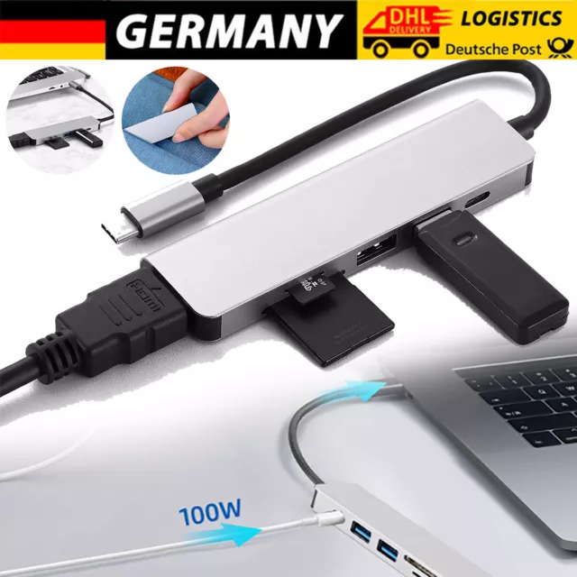 USB 3.0  6 in 1 Typ C auf HDMI Adapter Hub 4K für MacBook Pro Air iMac iPad Pro