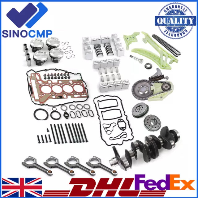 Engine Rebuild Kit - Crankshaft & Timing Chain VVT Gear Set For BMW N20 N26 2.0L