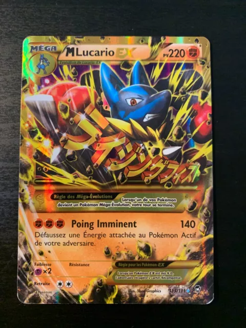 Carte Pokémon 107/111 Lucario-EX 180 PV ULTRA RARE FULL ART XY03