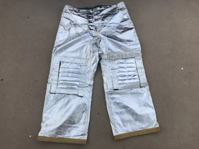 Morning Pride Fire Fighter Aluminized TurnOut Gear Pants  Liner 46x34 2004 #14