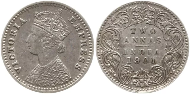 Britisch Indien, Victoria,  2 Annas 1901 Bombay