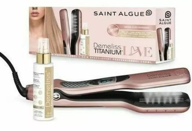 Lisseur cheveux vapeur SAINT ALGUE TITANIUM + Soin nourrissant Kera-PROTEIN