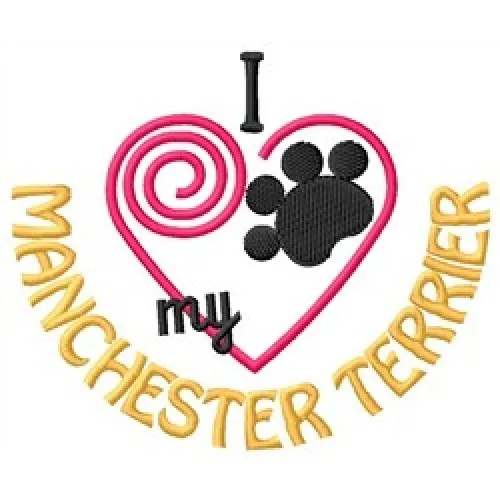 I "Heart" My Manchester Terrier Ladies Fleece Jacket 1391-2 Size S - XXL