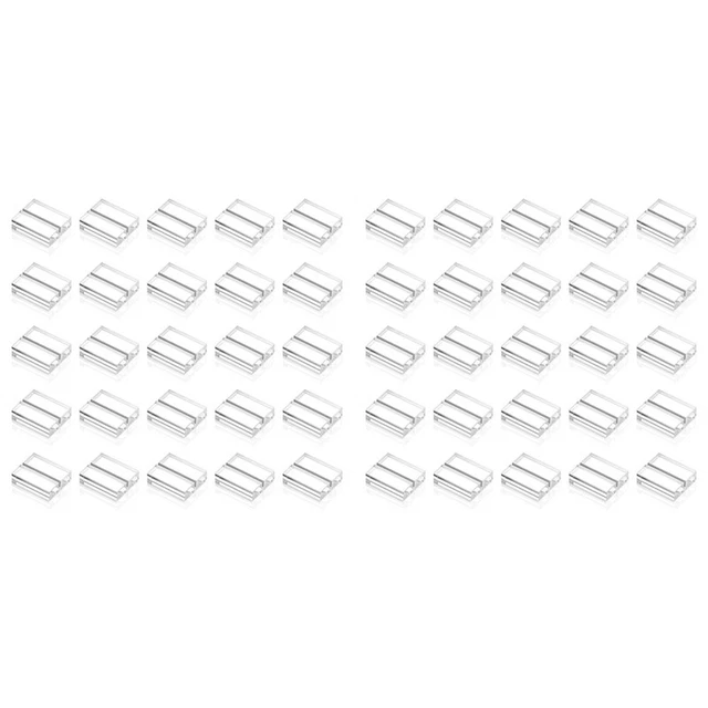 50Pcs Acrylic Stands Place Card Holders 1.2 Inch Table Number Stands Clear N9R1
