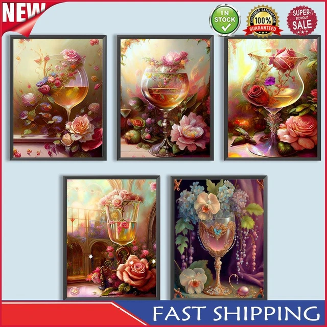 5D DIY Full Round Drill Diamond Painting Flower Kit Home Decoration Art Craft