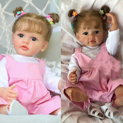55CM Full Body Silicone Vinyl Waterproof Toddler Girl Doll Reborn Doll Lifelike
