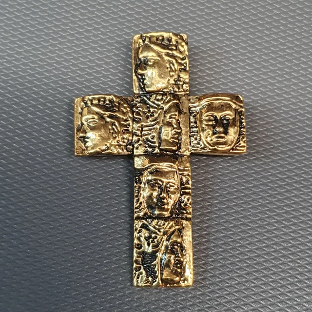 Broche Plume à Encre Louis Féraud Plaqué Or Avec Zircon - Bijou Vintage Occasion