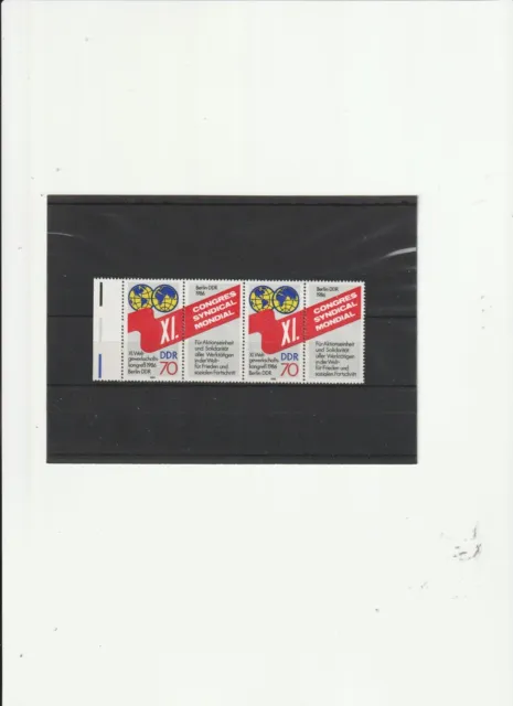 DDR - 4er Block-Zusammendrucke Mi.Nr. 3049 " Gewerkschaftsk. Berlin " Postfrisch