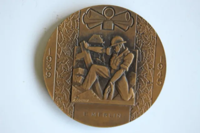 Médaille commémorative Défense passive 1939/1945 Guerre (43525)