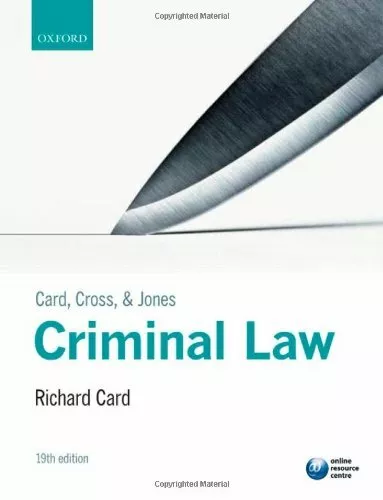 Card, Cross, and Jones Criminal Law by Card, Richard 0199578664 FREE Shipping