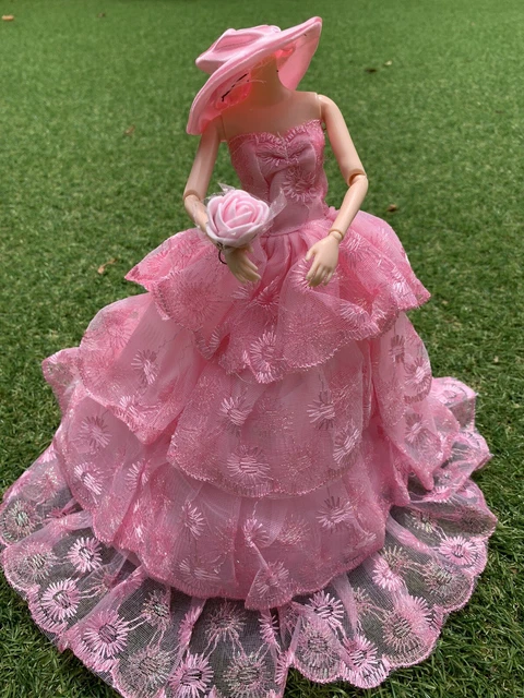 ON SALE Popular Barbie Doll sized Cloth@@1 pc Fashion Dress&1 HAT-Best XMAS Gift