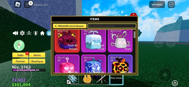 COMPTE ROBLOX BLOX fruit [max lvl] dough fruit v2 + séismes EUR 20,00 - FR
