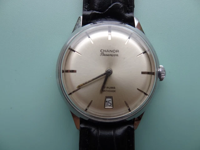 Ancienne montre BESANÇON SPIH-Ref. 17 mécanique vers 1970 watch fonctionne