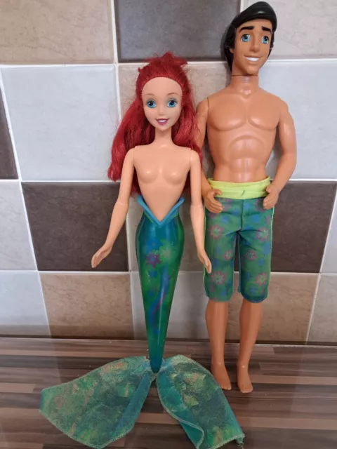 1990s Disney Princess The Little Mermaid Tropical Splash Eric & Ariel Dolls