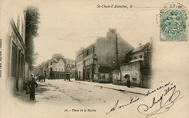 CPA St Ouen l'Aumône (95) la Place de la Mairie