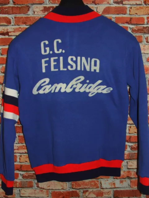 Maillot Vélo Haut Veste Cyclisme Eroica Vintage 70'S Felsina 50% Laine