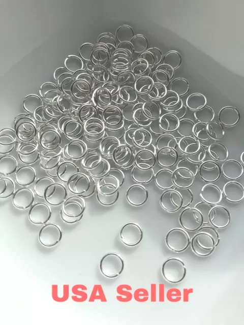 4mm 5mm 6mm 7mm 8mm 9mm 10mm Jump Rings Silver Round Open Select Gauge Size DIY