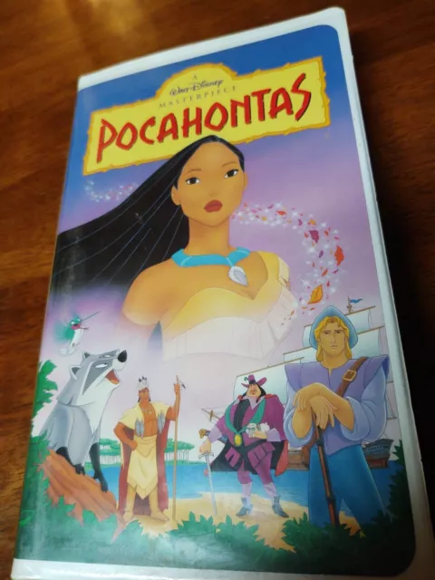 Pocahontas (VHS, 1996, Clamshell) Walt Disney Masterpiece - VG+ Tested