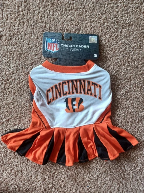 NEW Cincinnati Bengals NFL dog cheerleader jersey outfit size medium Burrow