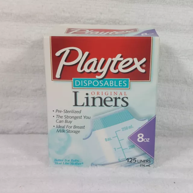 Playtex Disposable Bottle Liners 8oz Open Box 2001 Vintage Prop Baby Feeding