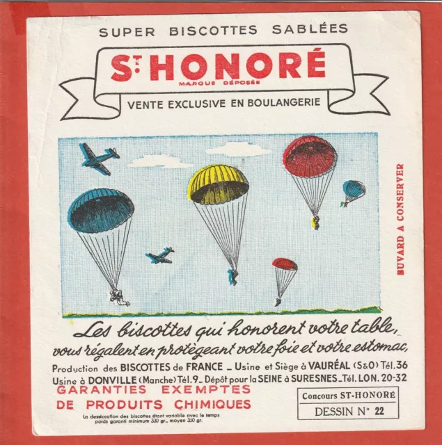 Buvard - Biscottes St Honore - Parachutes N° 22