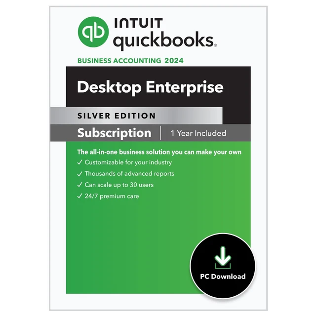 QUICKBOOKS ENTERPRISE 2024 Silver 2 User 20 DIGITAL DOWNLOAD 1,797.