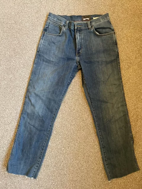 Jeans denim blu Wrangler gamba dritta taglia 32 W (HM16)