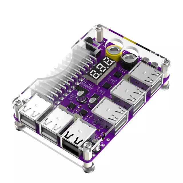 ATX 24Pin Fuente de alimentación Placa Módulo Adaptador con 12 Puertos USB 2.0 y QC 2.0/3.7155