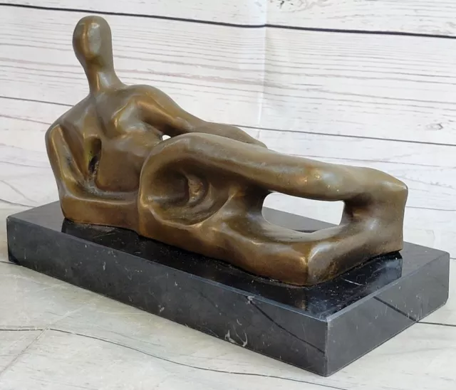 Henry Moore bronze sculpture "reclining women" Hot Cast Home Decor Figurine DEAL