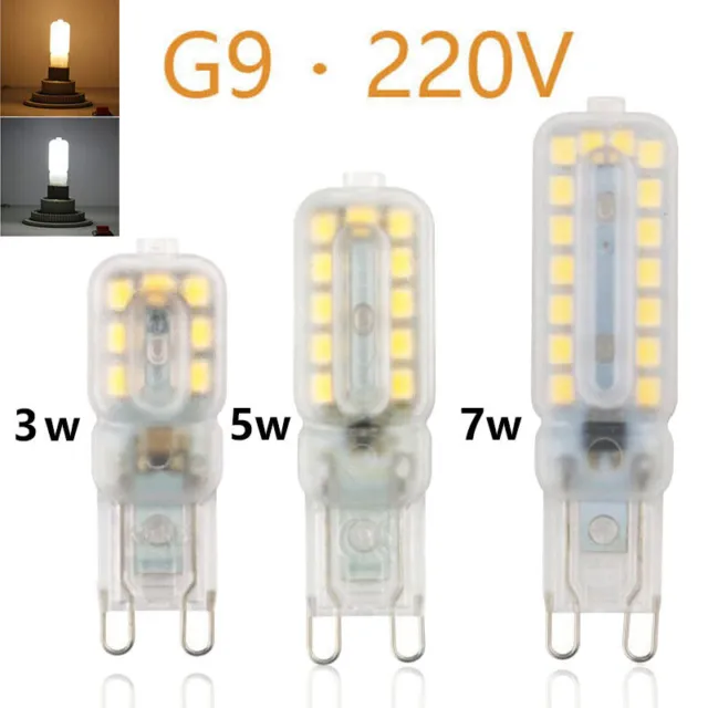 10x G9 LED 3W 5W 7W Warmweiß/Kaltweiß Dimmbar Glühbirne Leuchtmittel lampen 220V