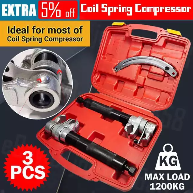 Heavy Duty Coil Spring Compressor Hook Strut Clamp Suspension Car Auto Tool Set