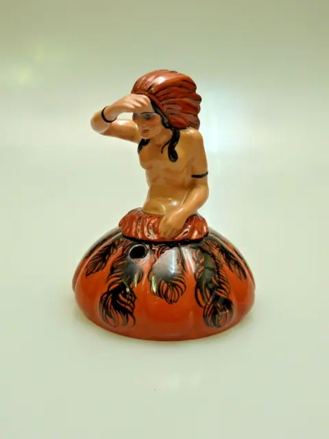 Brule-Parfume Duftlampe Porzellan Indianer Art Deco ALADIN Mercier Perfume Lamp