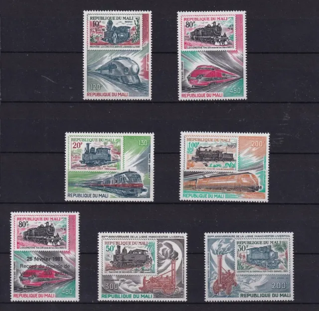 Mali Eisenbahn 1980 + 1981 MiNr. 753 + 754 + 815 - 818 + 863 postfrisch komplett