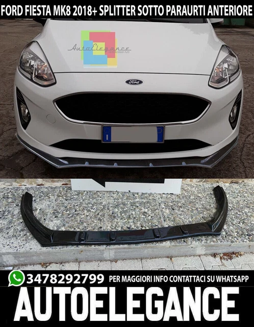 Spoiler Posteriore Per Ford Fiesta MK8 (2018-2024), In Plastica ABS Nera, Installazione A Sostituzione Diretta