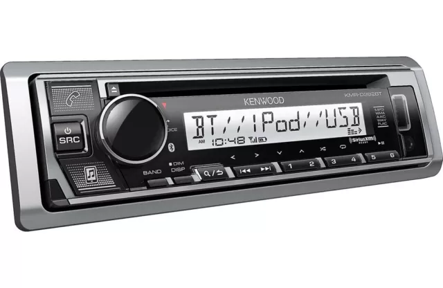 Kenwood KMR-D382BT Single-DIN Bluetooth Marine CD Stereo In-Dash Receiver