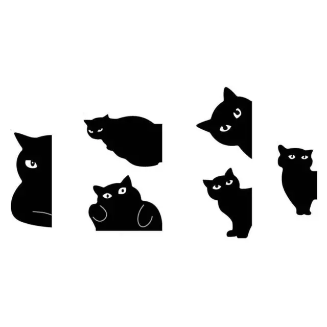 6pc Black Cat Bookmark For Books Cute Cartoon Magnetic Page Book Marker B5G5 3