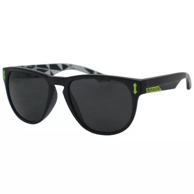 Dragon Marquis Sunglasses - Polished Black Neo Geo Frame with Grey Lens 720-2290