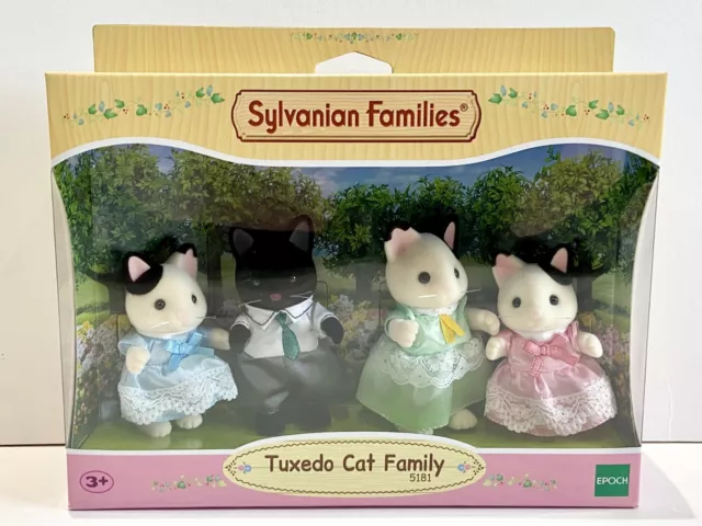 Sylvanian Families Tuxedo Cat Family 5181 New