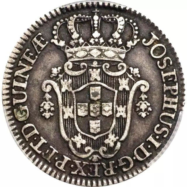 1770 Angola 6 Macutas, PCGS VF 35, KM-15