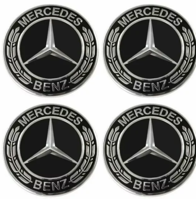 4x Mercedes Benz STICKERS ONLY Radnabenkappen-Aufkleber-Set 56mm MB A E S NL