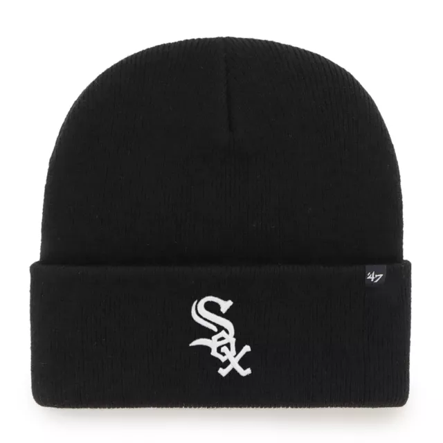 MLB Chicago Blanc Sox Bonnet en Laine Haymaker Beanie Tricoté Cuff 195000478680