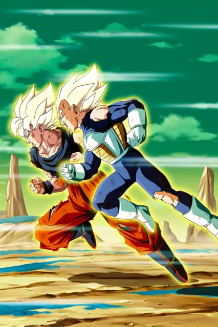 Dragon Ball GT Poster Pan Vegeta Jr and Goku Jr 12inx18in Free Shipping