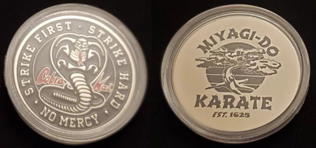 Cobra Kai Silver Coin Karate Kid Netflix Series Old Film Miyagi Do Est 1625 USA