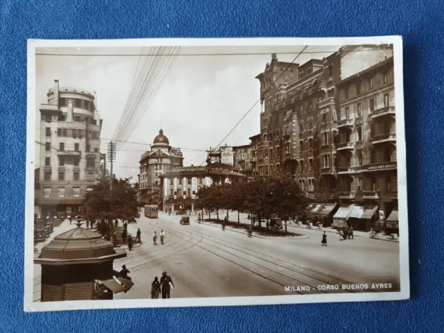 Cartolina Viaggiata Milano Corso Buenos Ayres con Tram 8 Agosto 1939