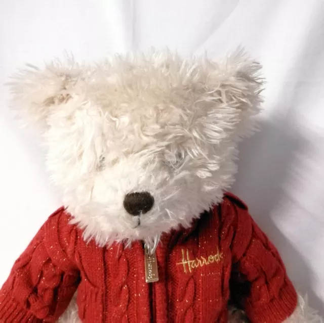 Harrods  2015 Christmas Bear - Benedict - 30th Anniversary Cream 32cm Bear. 2